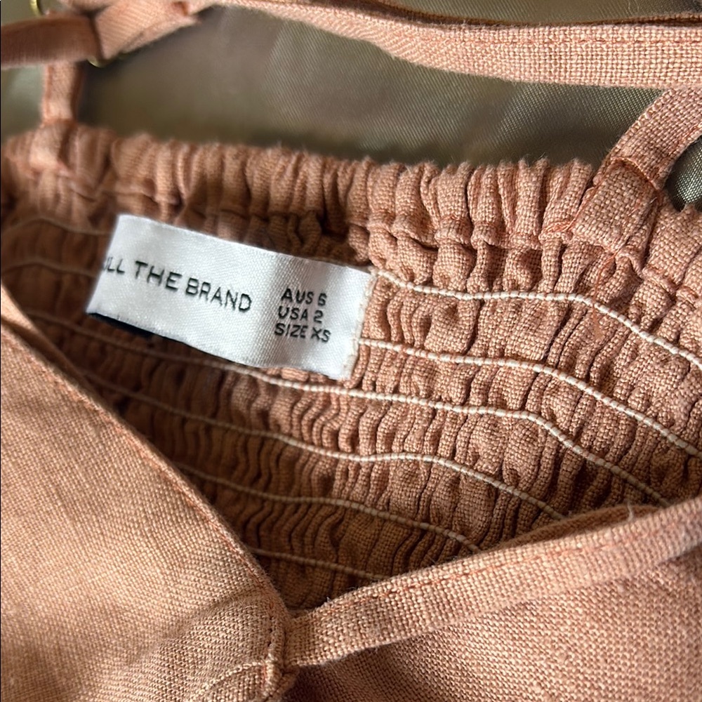 Faithful The Brand Knee Length Casual Pink Button-Down Dress - Picture 3 of 8